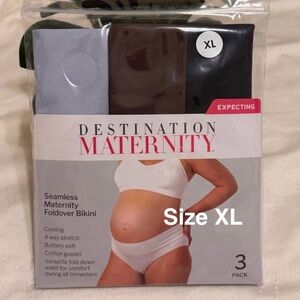 Destination Maternity Women's Foldover Panty, 3-Pack , XL